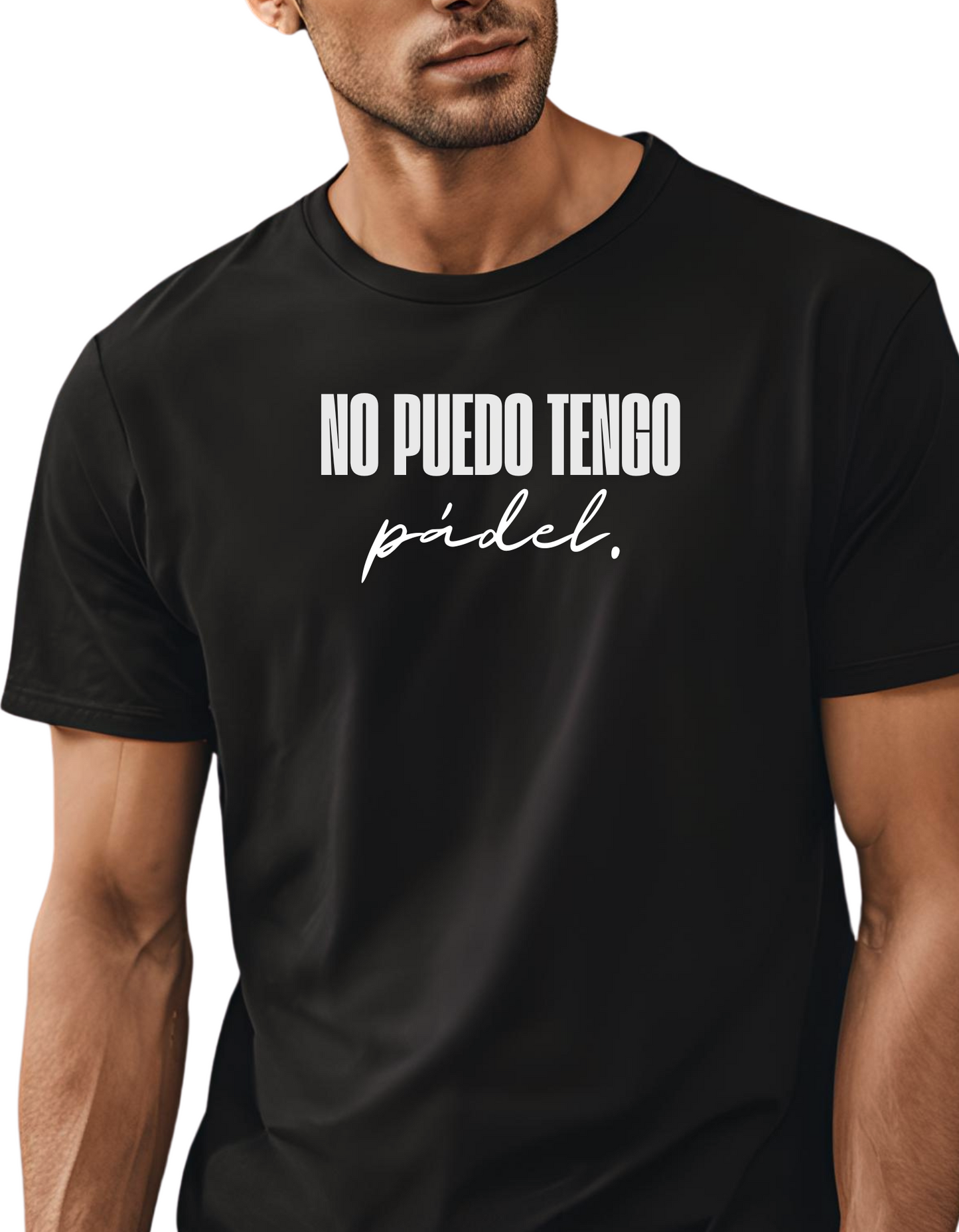 Camiseta manga corta HOMBRE pádel  NO PUEDO TENGO PÁDEL.