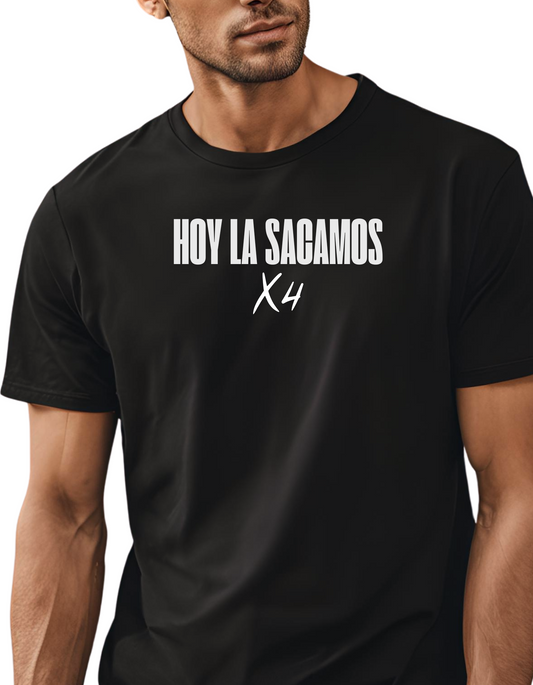 Camiseta manga corta HOMBRE pádel. HOY LA SACO X4