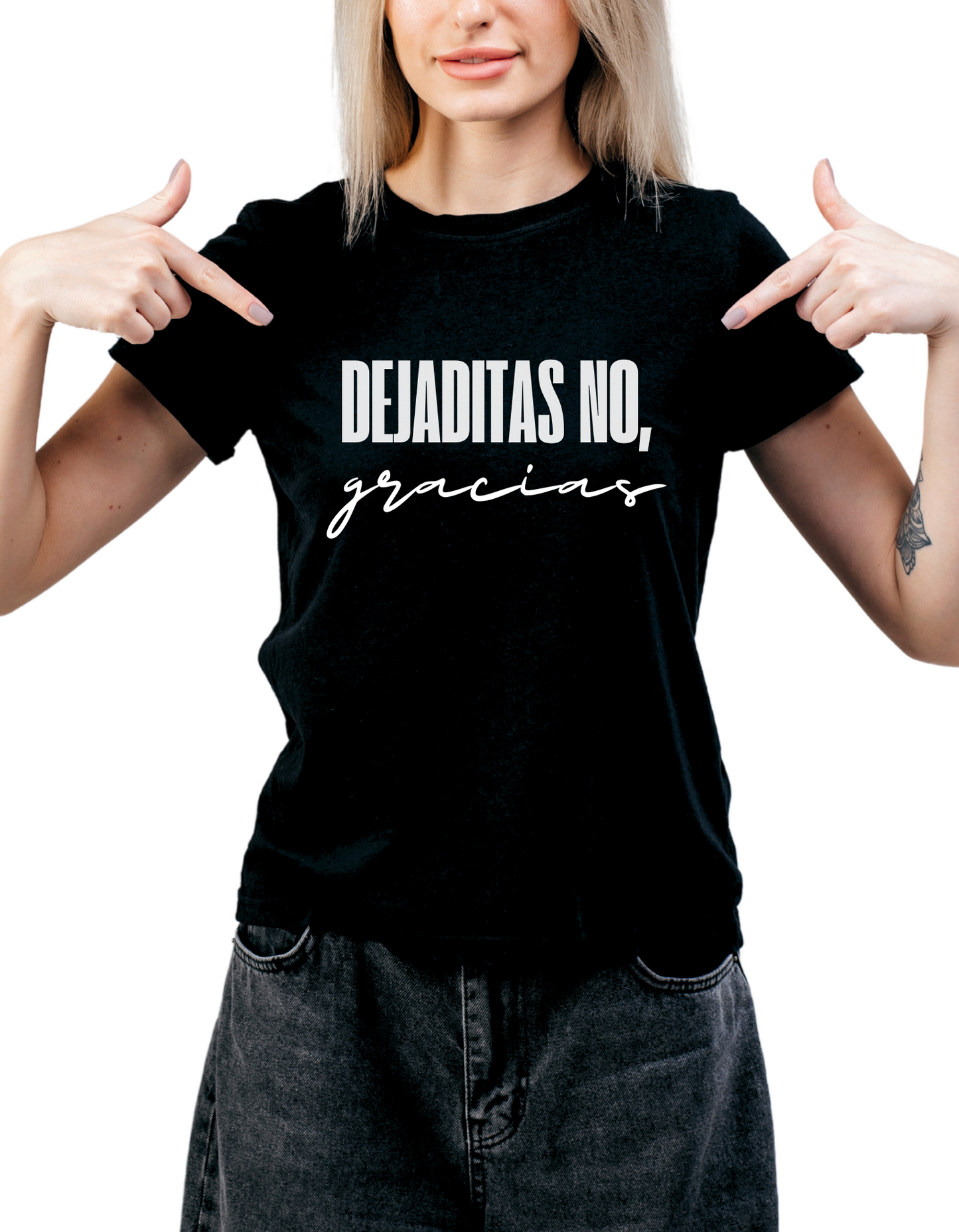 Camiseta manga corta MUJER pádel DEJADITAS NO, GRACIAS