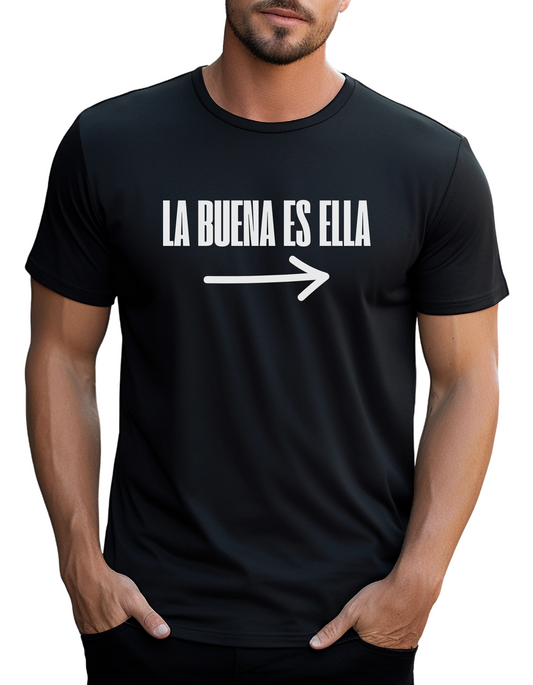 Camiseta manga corta HOMBRE pádel. LA BUENA ES ELLA